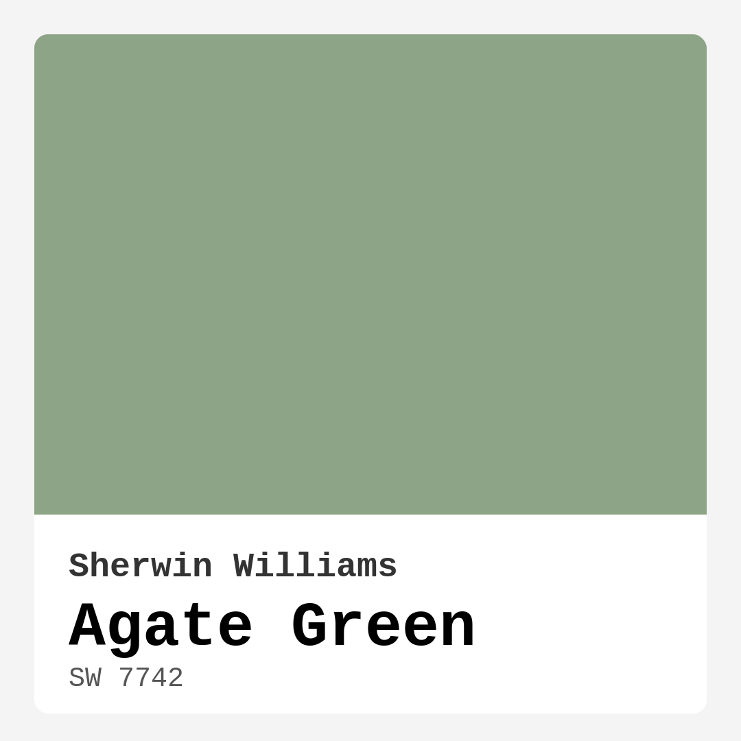 Agate Green SW 7742 by Sherwin Williams