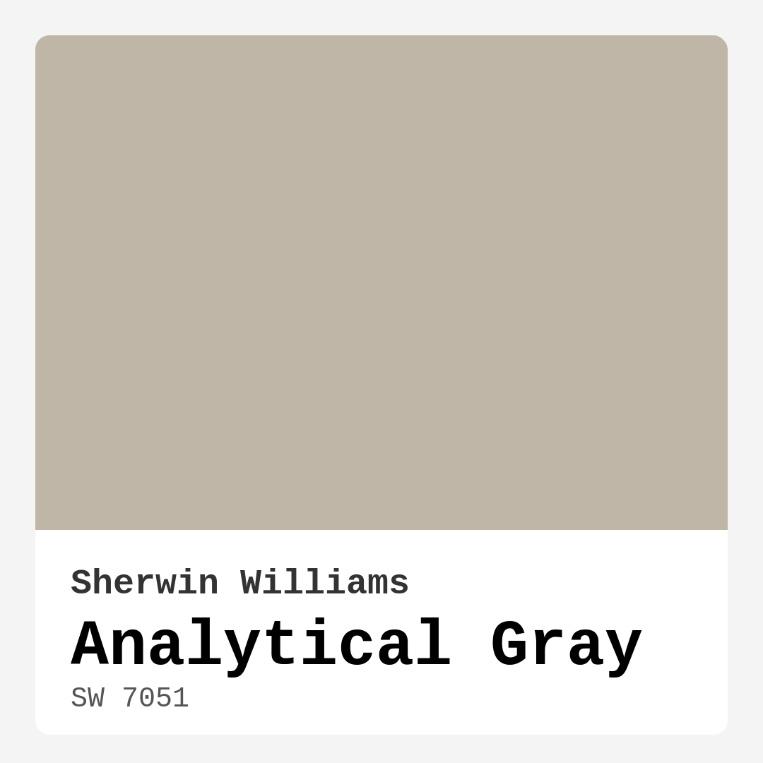 Analytical Gray SW 7051 by Sherwin Williams