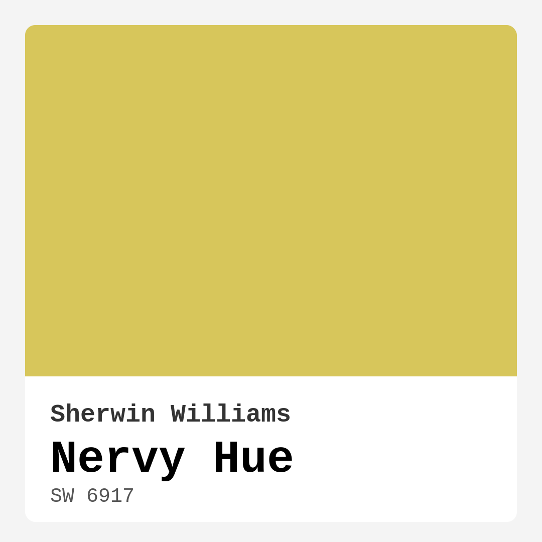 Nervy Hue SW 6917 by Sherwin Williams