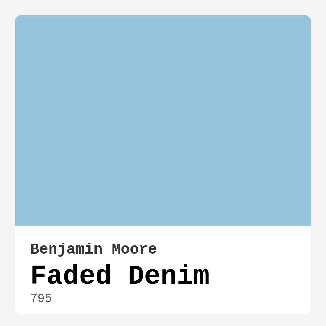 Faded Denim 795 by Benjamin Moore