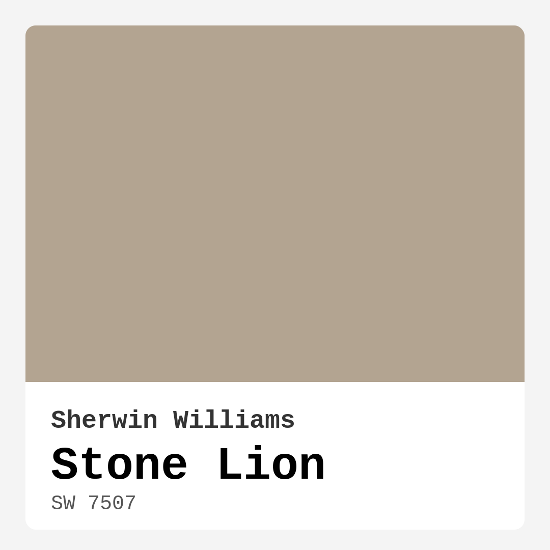 Stone Lion SW 7507 by Sherwin Williams