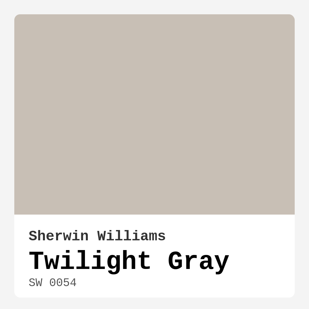 Sherwin Williams Twilight Gray SW 0054 Real Images