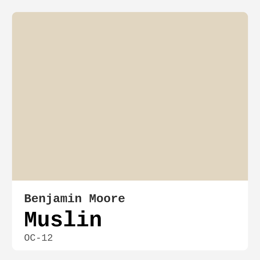 Muslin OC-12 by Benjamin Moore