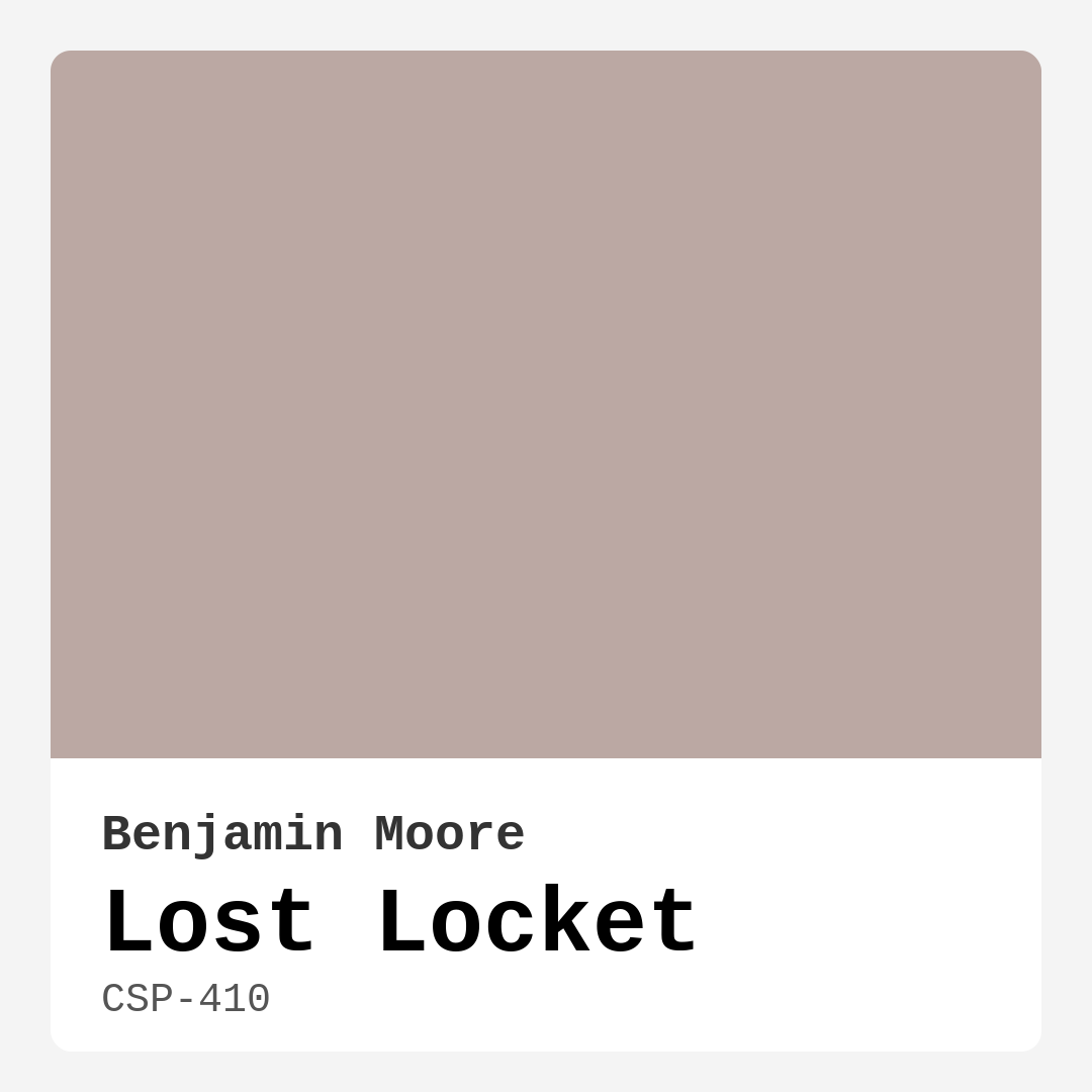 Benjamin Moore Lost Locket CSP-410 Real Images