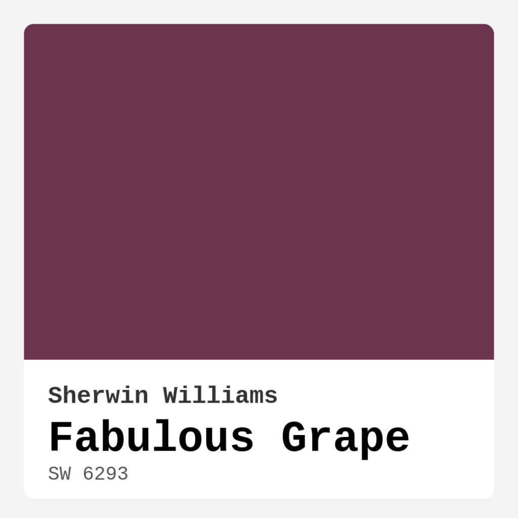 Fabulous Grape SW 6293 by Sherwin Williams