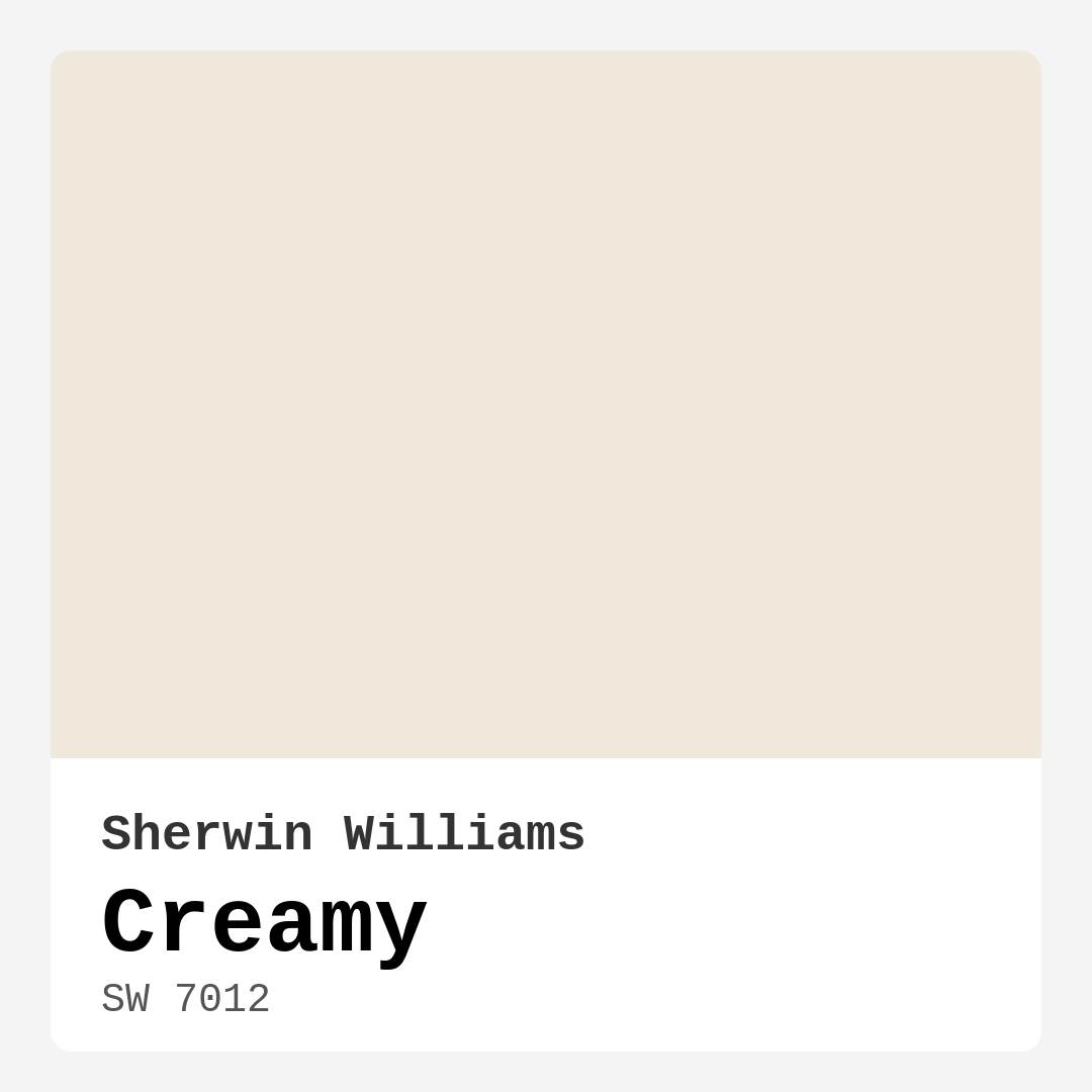 Creamy SW 7012 by Sherwin Williams