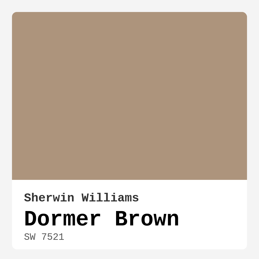 Dormer Brown SW 7521 by Sherwin Williams