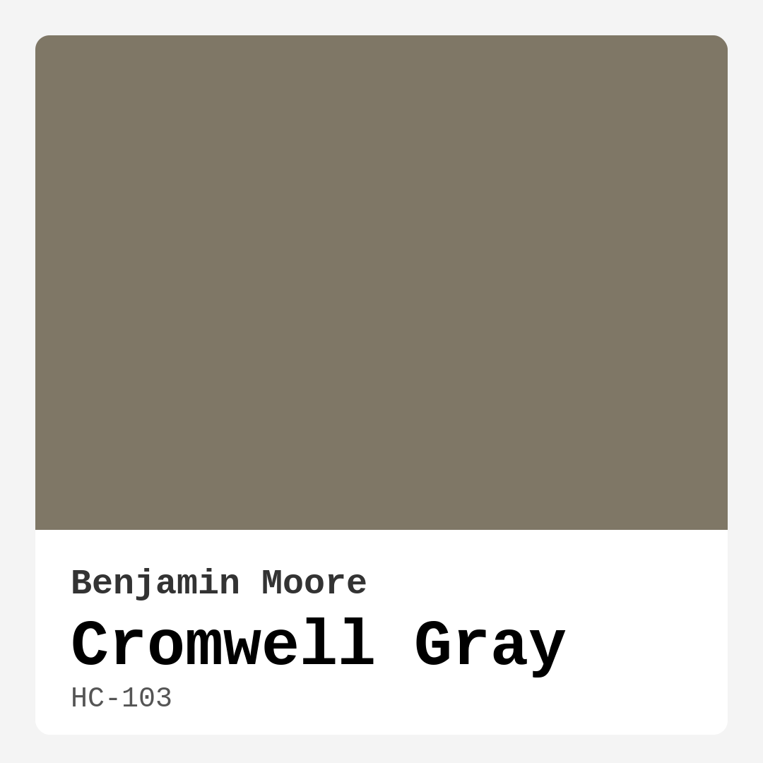 Cromwell Gray HC-103 by Benjamin Moore