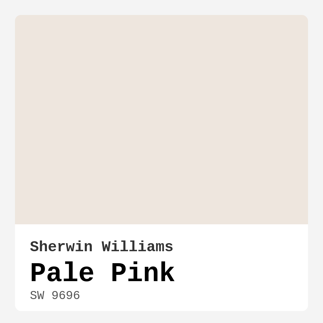 Sherwin Williams Pale Pink SW 9696 Real Images