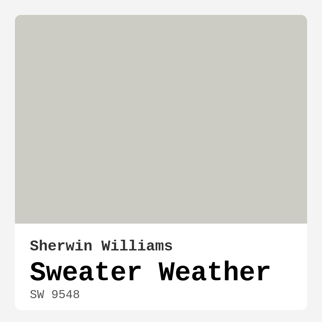Sherwin Williams Sweater Weather SW 9548 Real Images