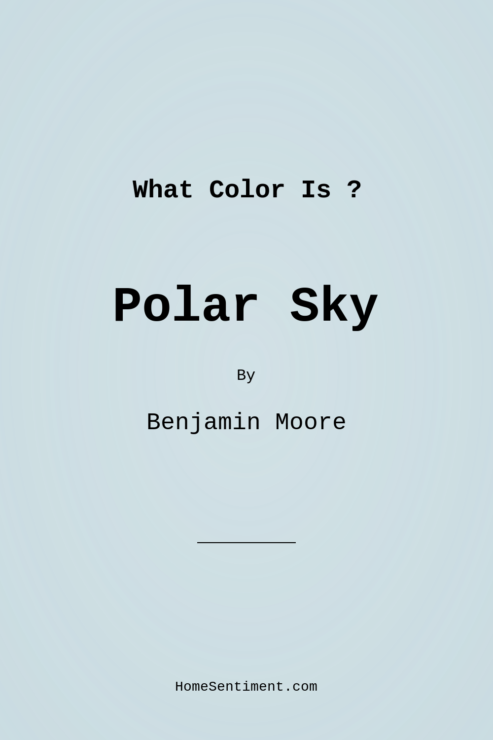 Polar Sky 1674 by Benjamin Moore