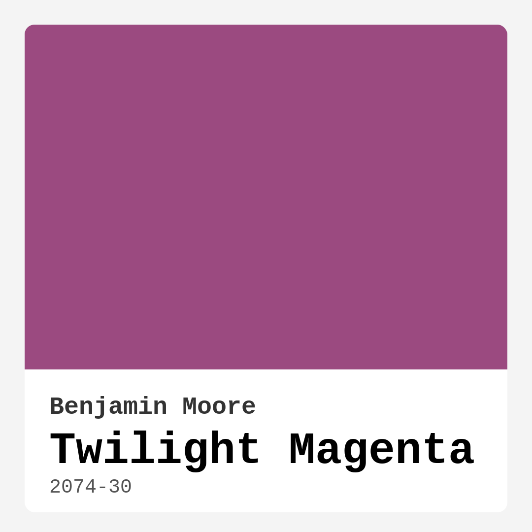 Twilight Magenta 2074-30 by Benjamin Moore