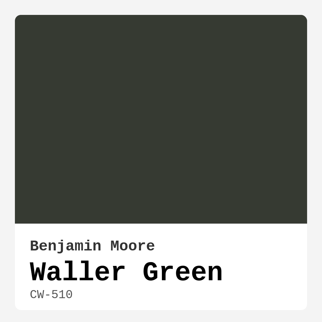 Waller Green CW-510 by Benjamin Moore