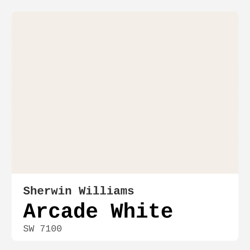 Arcade White SW 7100 by Sherwin Williams