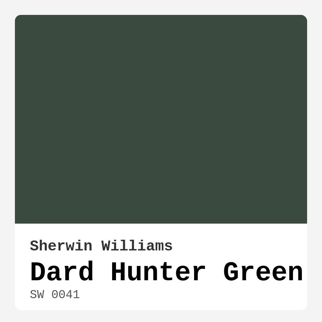 Sherwin Williams Dard Hunter Green SW 0041 Real Images