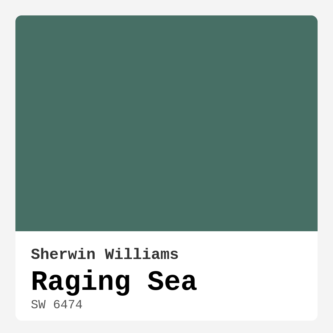 Raging Sea SW 6474 by Sherwin Williams