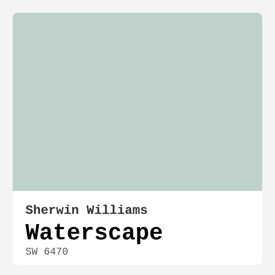 Sherwin Williams Waterscape SW 6470 Real Images