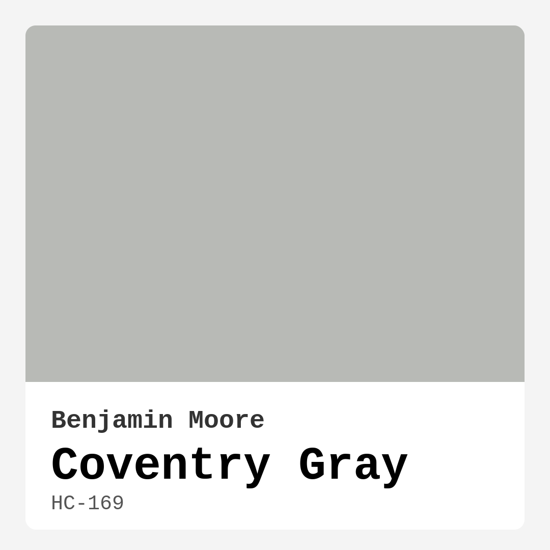 Coventry Gray HC-169 by Benjamin Moore