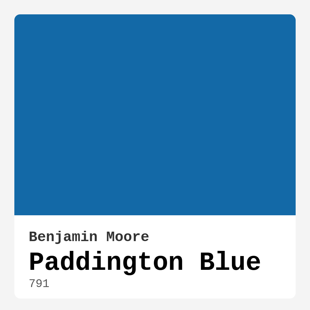 Paddington Blue 791 by Benjamin Moore