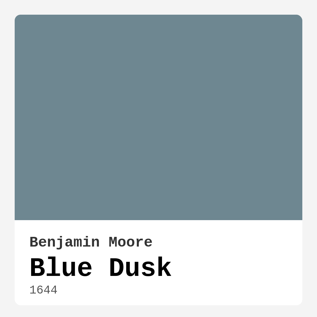 Blue Dusk 1644 by Benjamin Moore