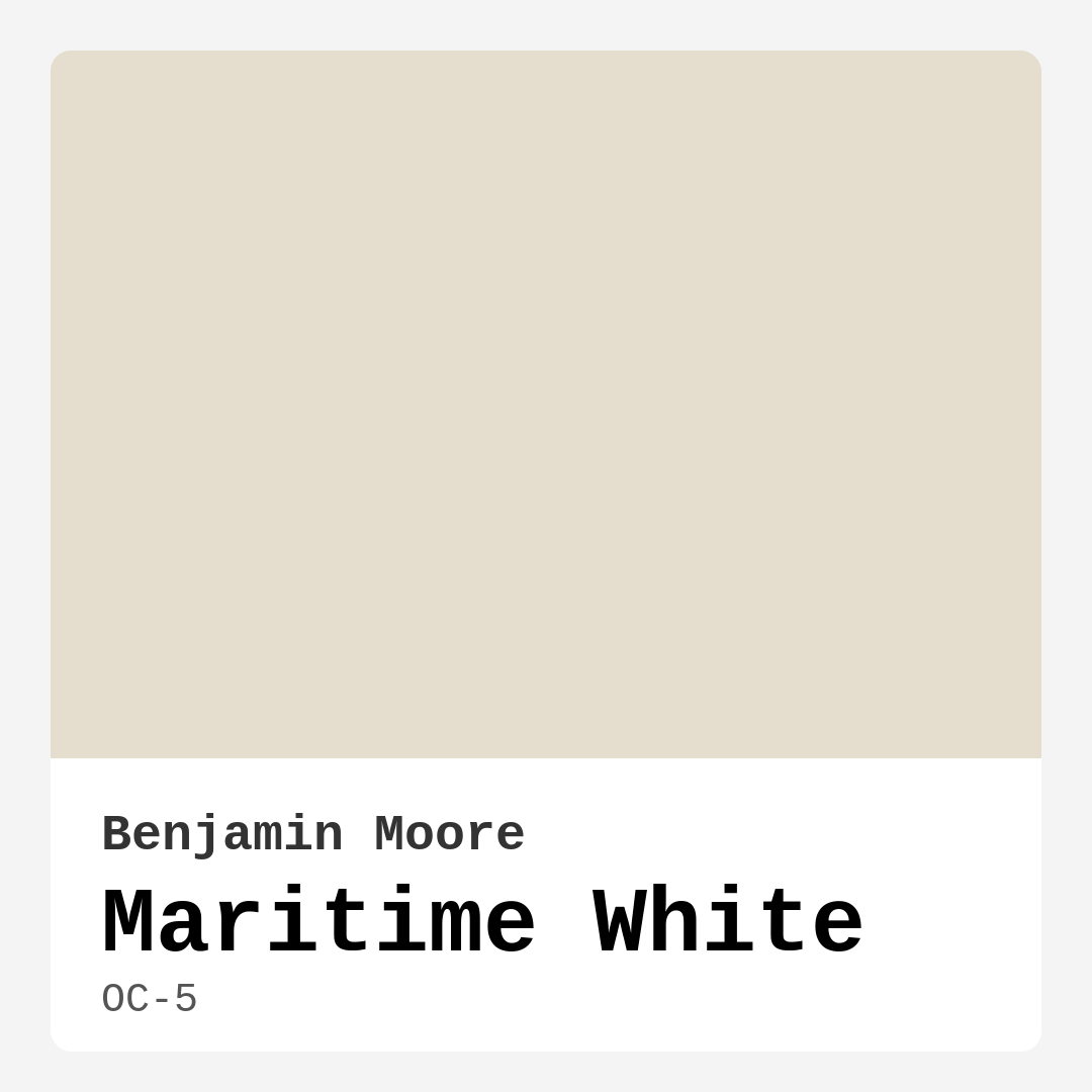 Maritime White OC-5 by Benjamin Moore
