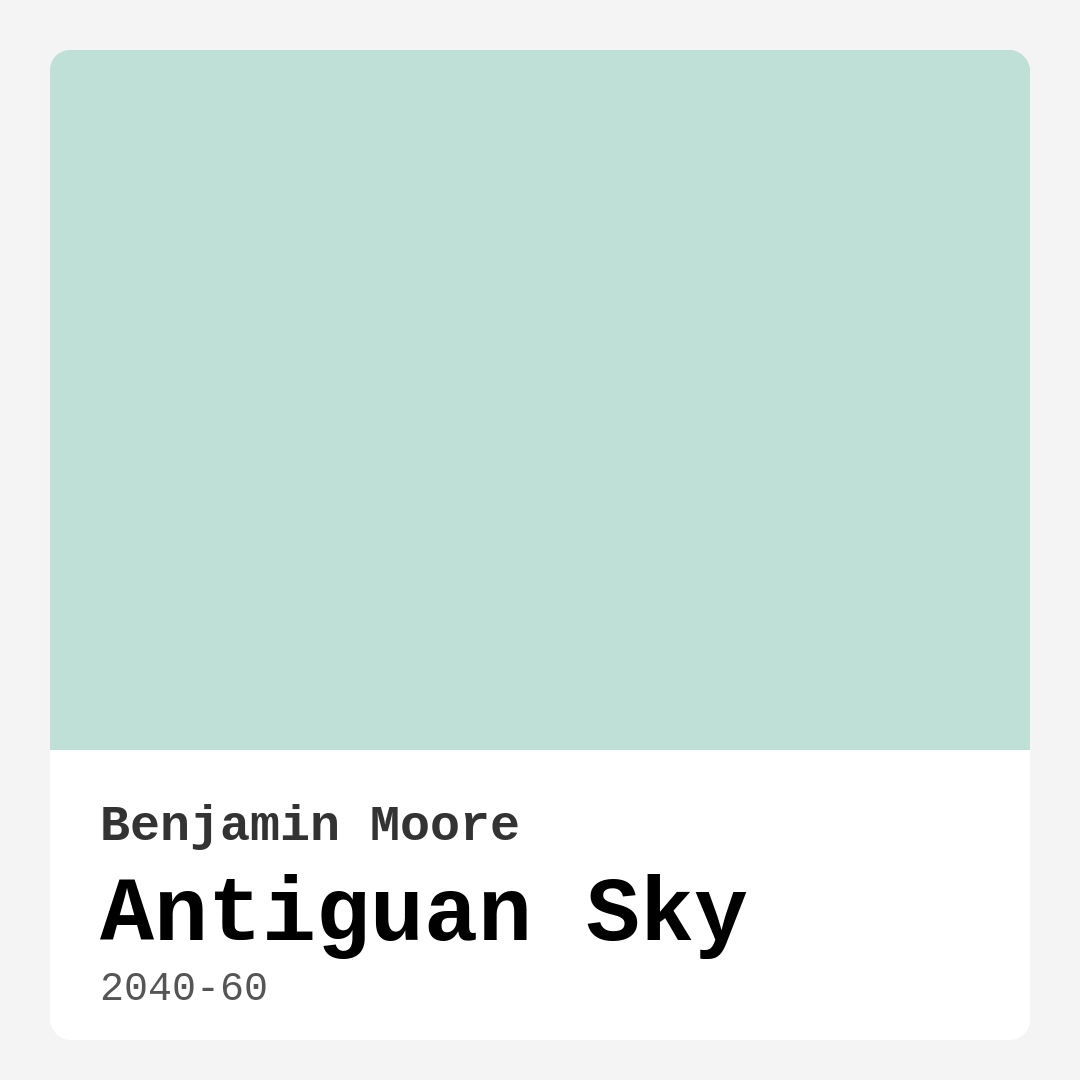 Antiguan Sky 2040-60 by Benjamin Moore