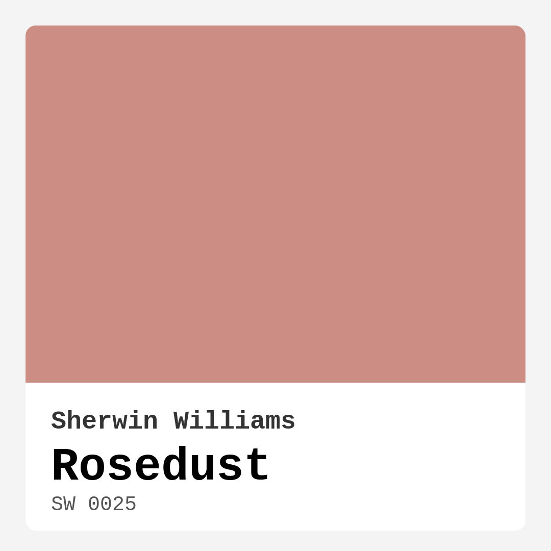 Sherwin Williams Rosedust SW 0025 Real Images