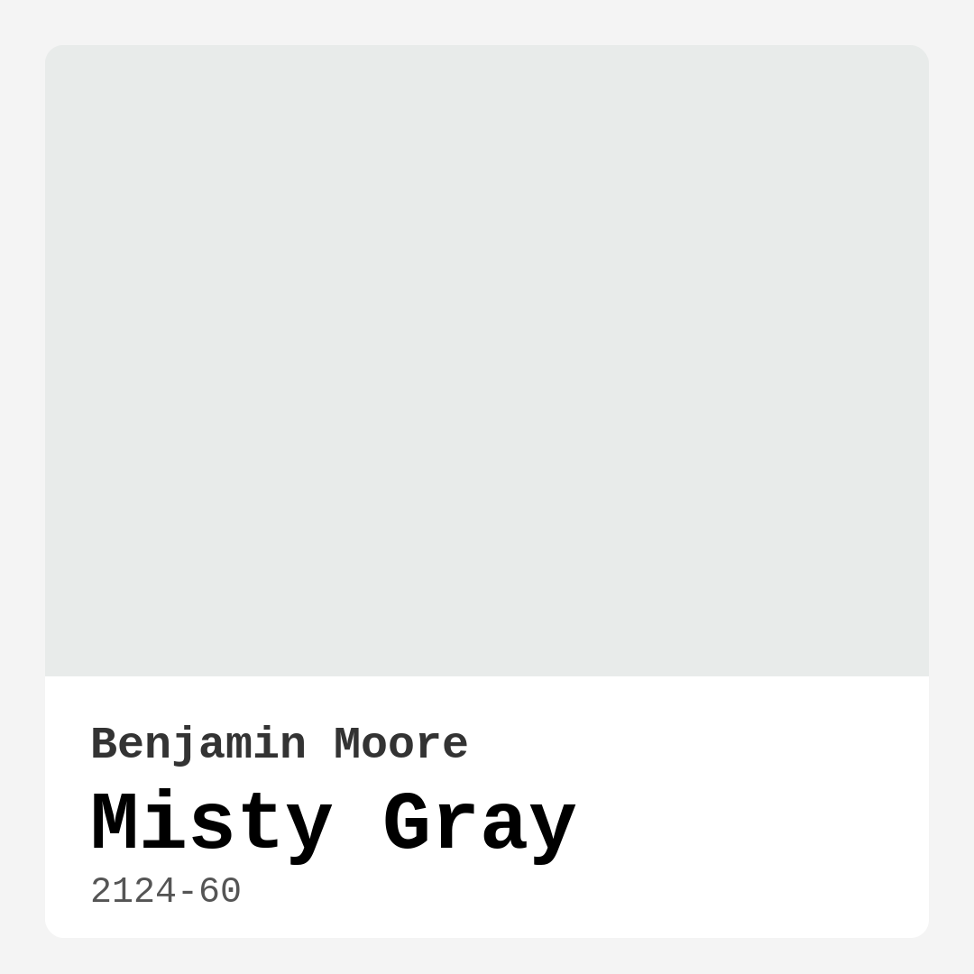 Benjamin Moore Misty Gray 2124-60 Real Images