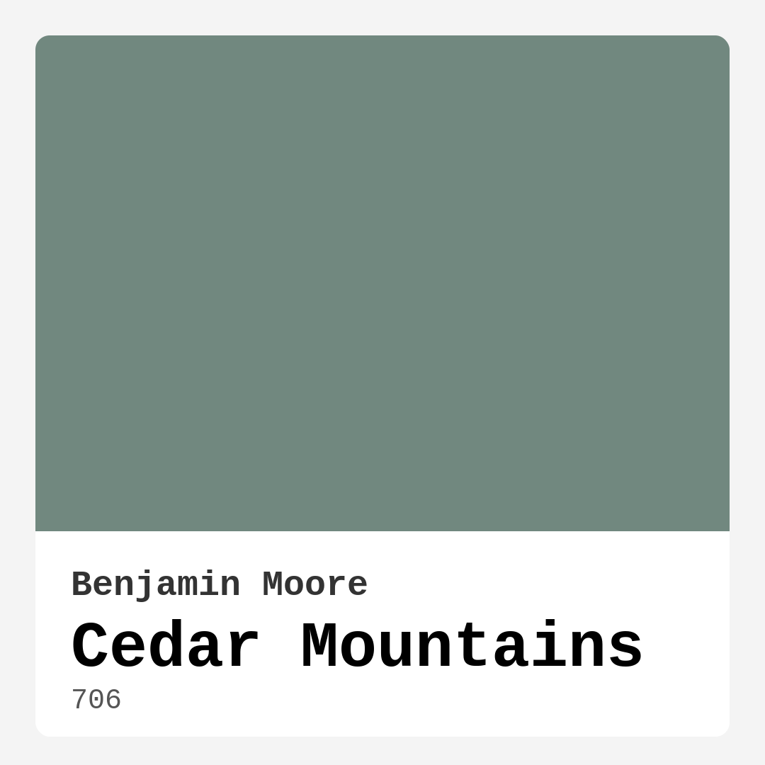 Cedar Mountains 706 by Benjamin Moore
