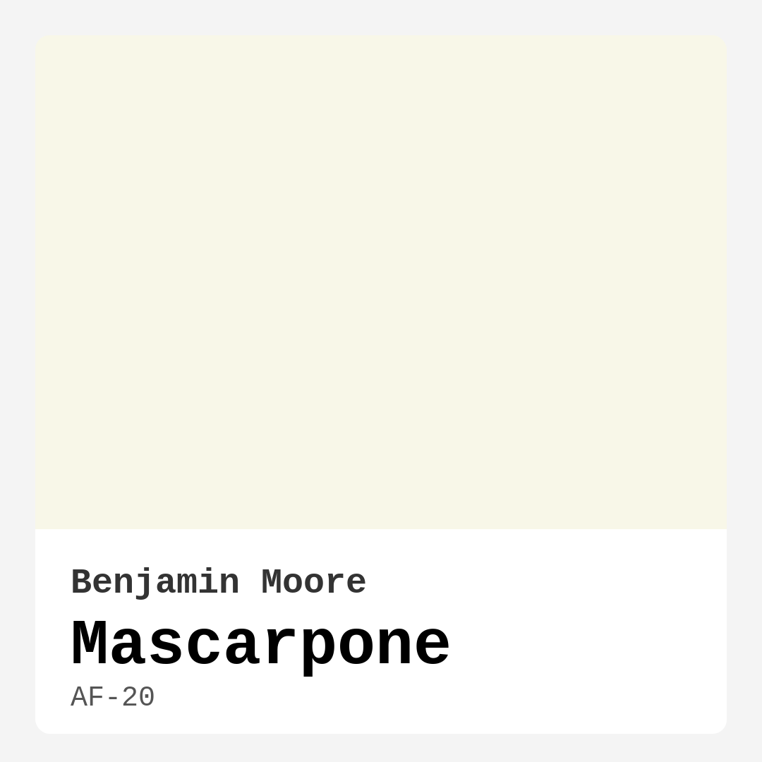 Mascarpone AF-20 by Benjamin Moore