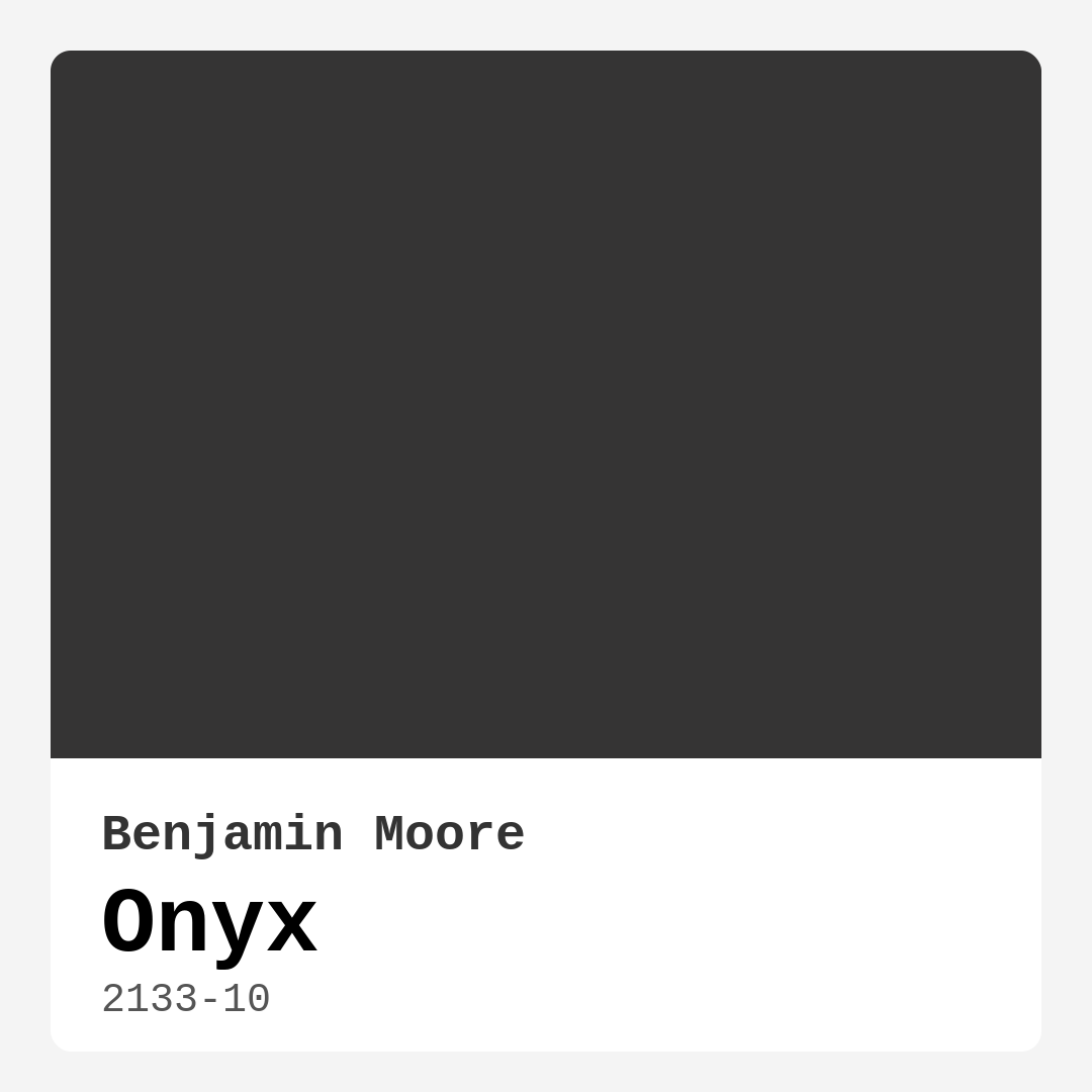 Onyx 2133-10 by Benjamin Moore