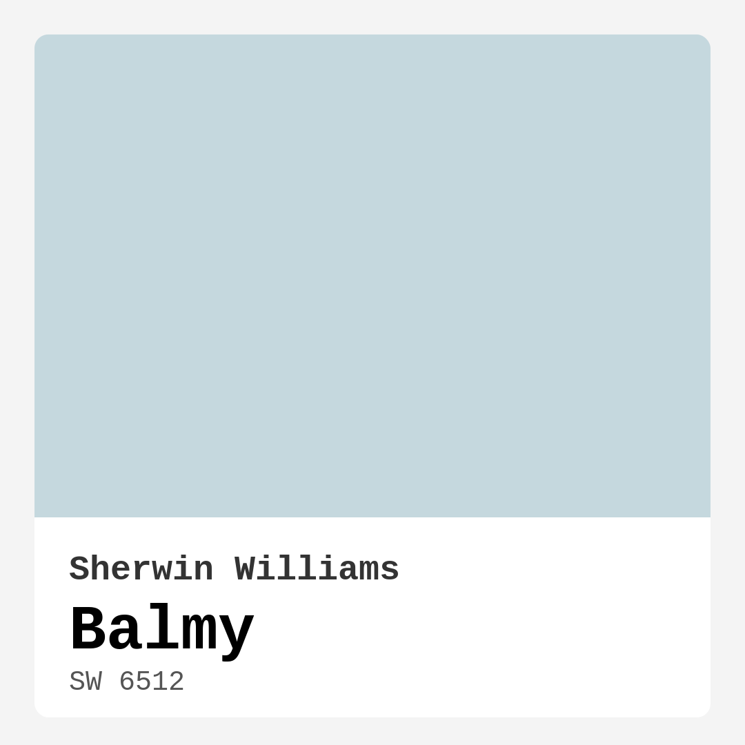 Balmy SW 6512 by Sherwin Williams