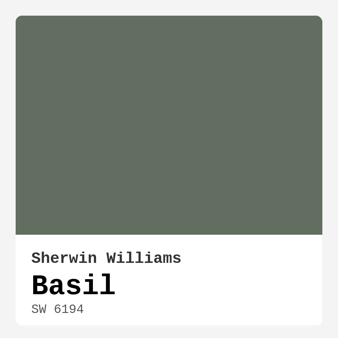 Basil SW 6194 by Sherwin Williams