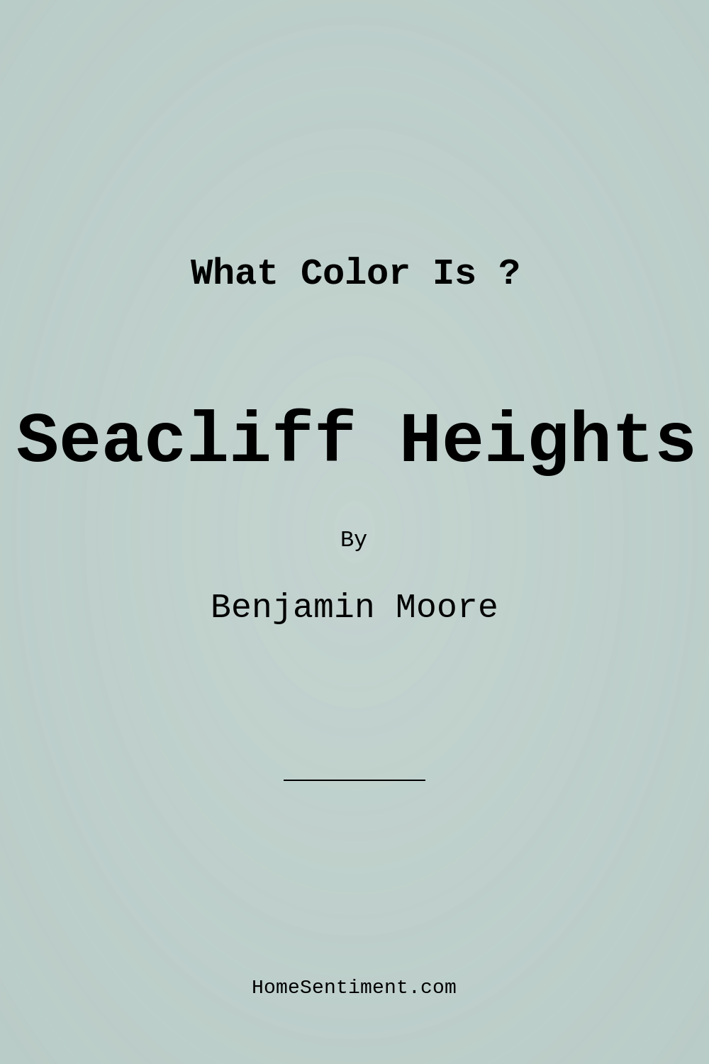 Seacliff Heights 688 by Benjamin Moore