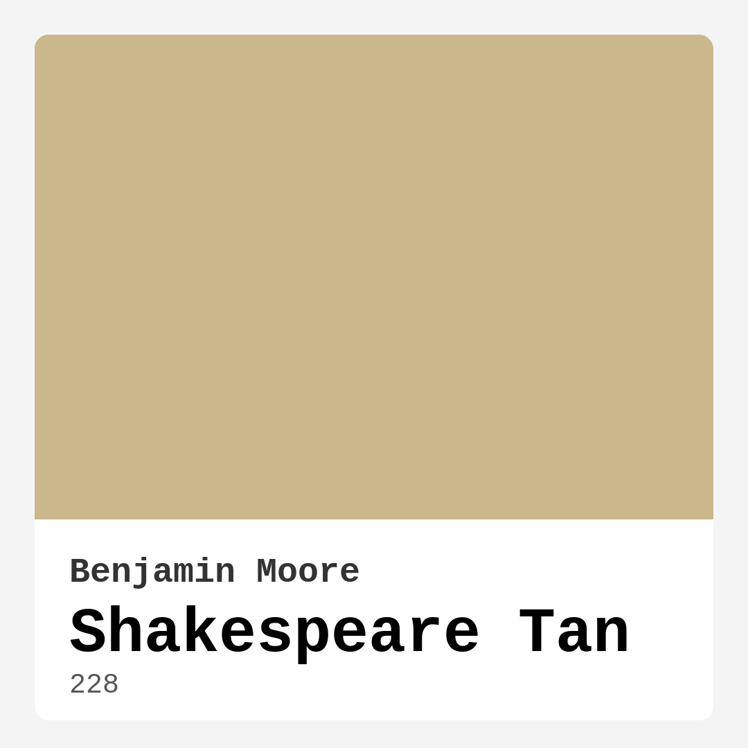 Shakespeare Tan 228 by Benjamin Moore