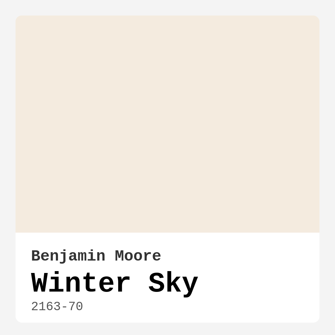 Benjamin Moore Winter Sky 2163-70 Real Images