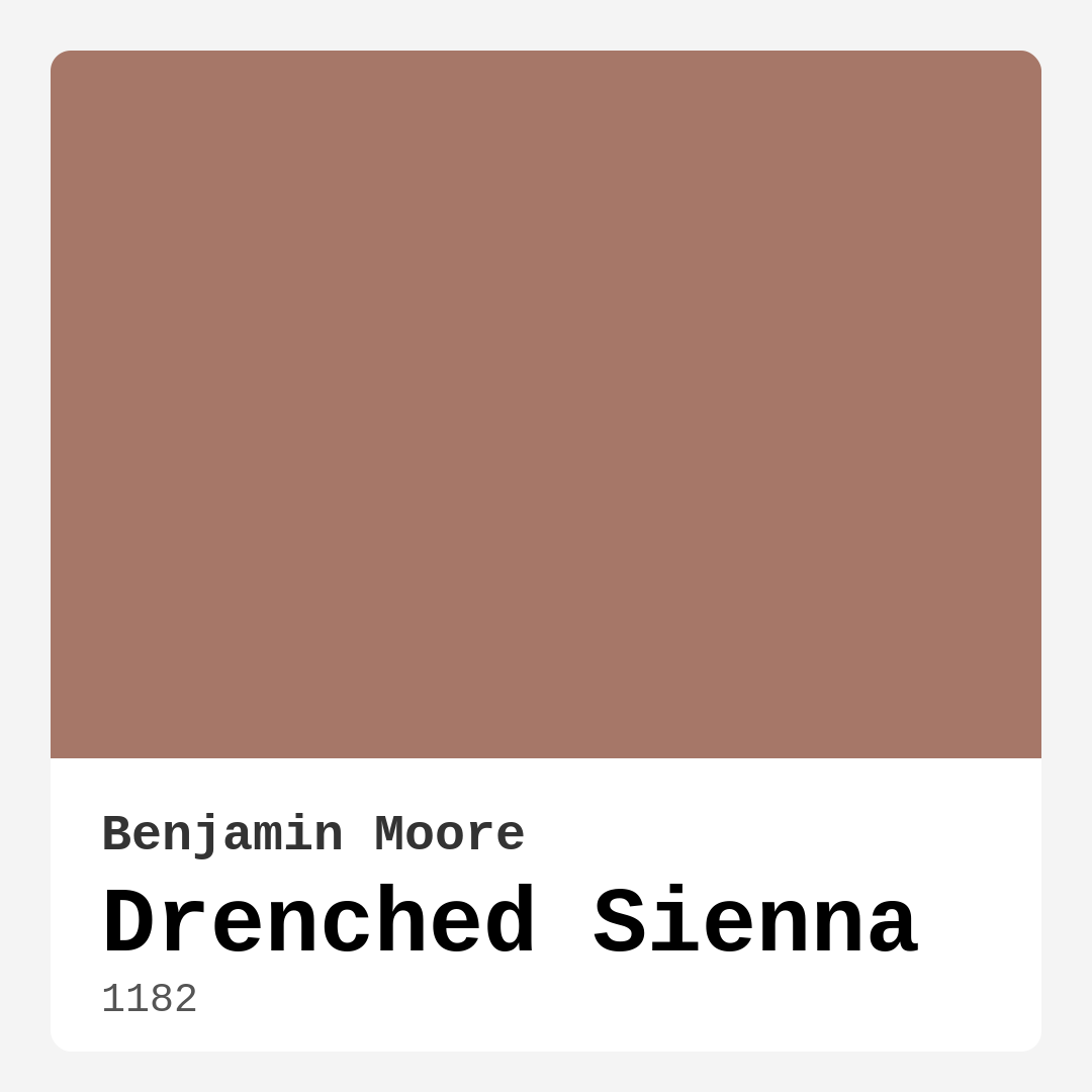Drenched Sienna 1182 by Benjamin Moore
