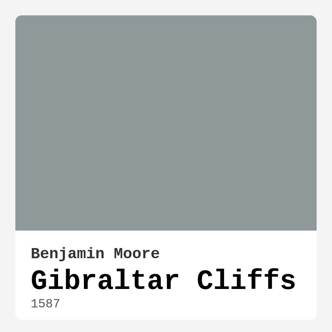 Benjamin Moore Gibraltar Cliffs 1587 Real Images