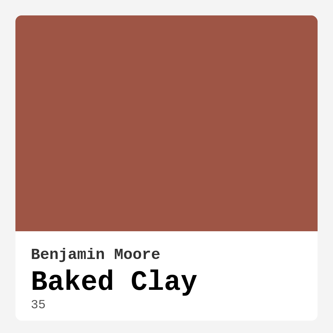 Baked Clay 35 by Benjamin Moore