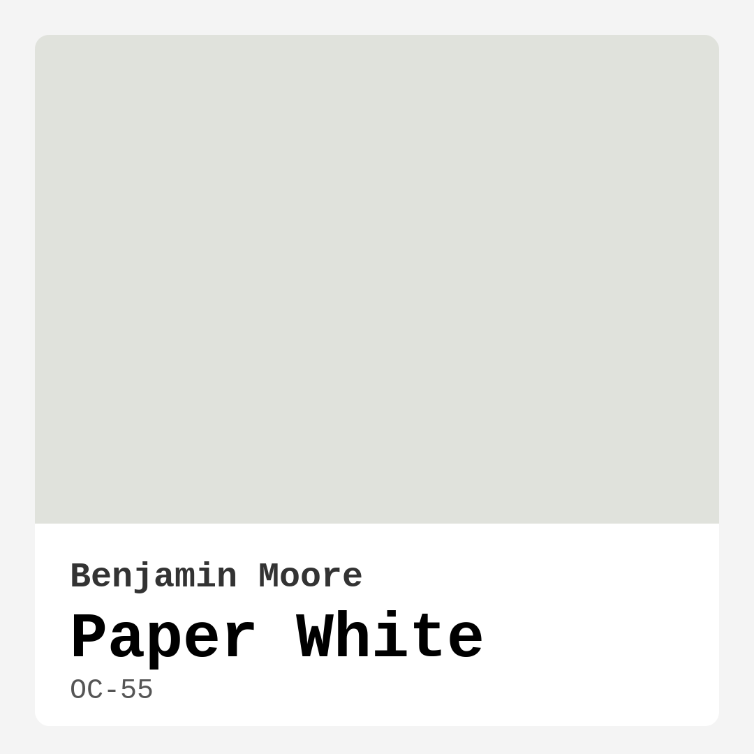 Benjamin Moore Paper White OC-55 Real Images