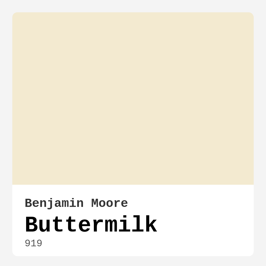 Buttermilk 919 by Benjamin Moore