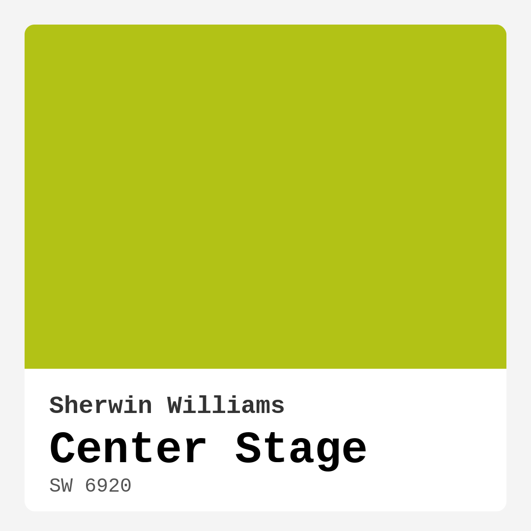 Center Stage SW 6920 by Sherwin Williams