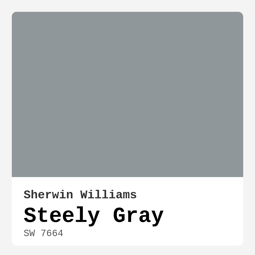 Steely Gray SW 7664 by Sherwin Williams