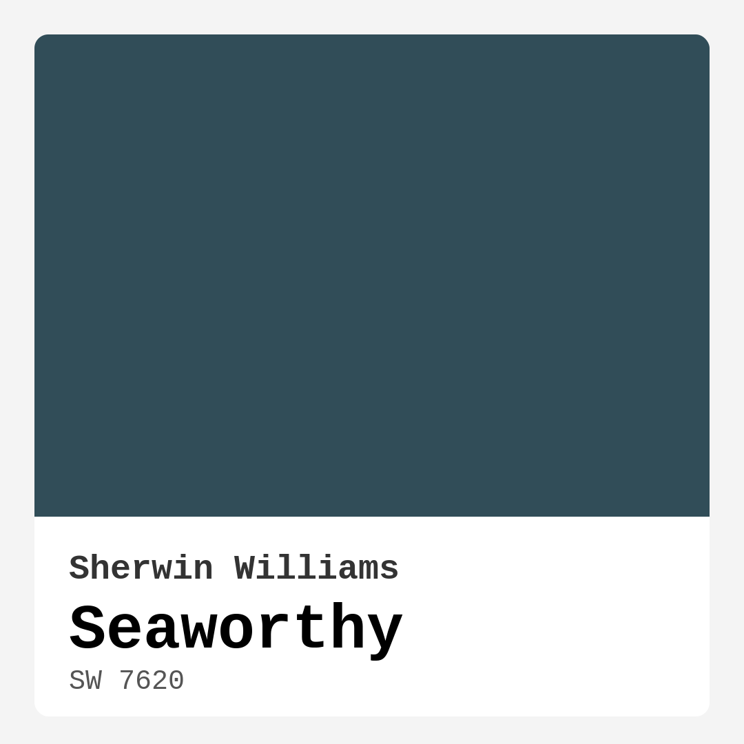 Seaworthy SW 7620 by Sherwin Williams