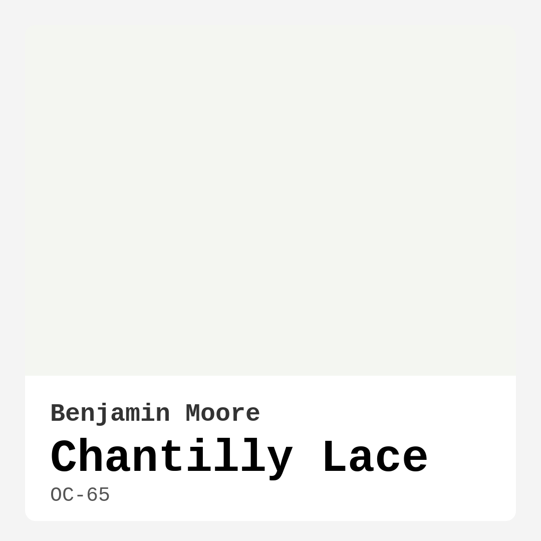 Chantilly Lace OC-65 by Benjamin Moore