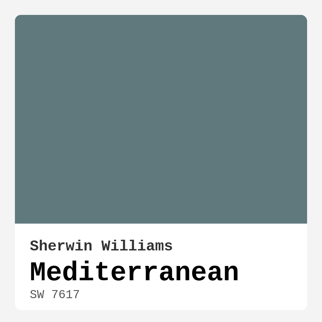 Mediterranean SW 7617 by Sherwin Williams