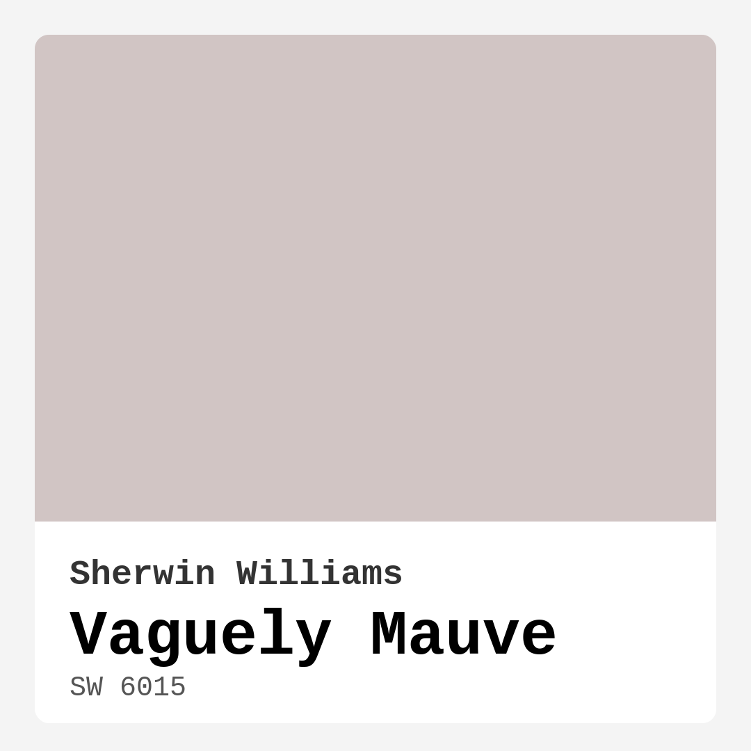 Vaguely Mauve SW 6015 by Sherwin Williams