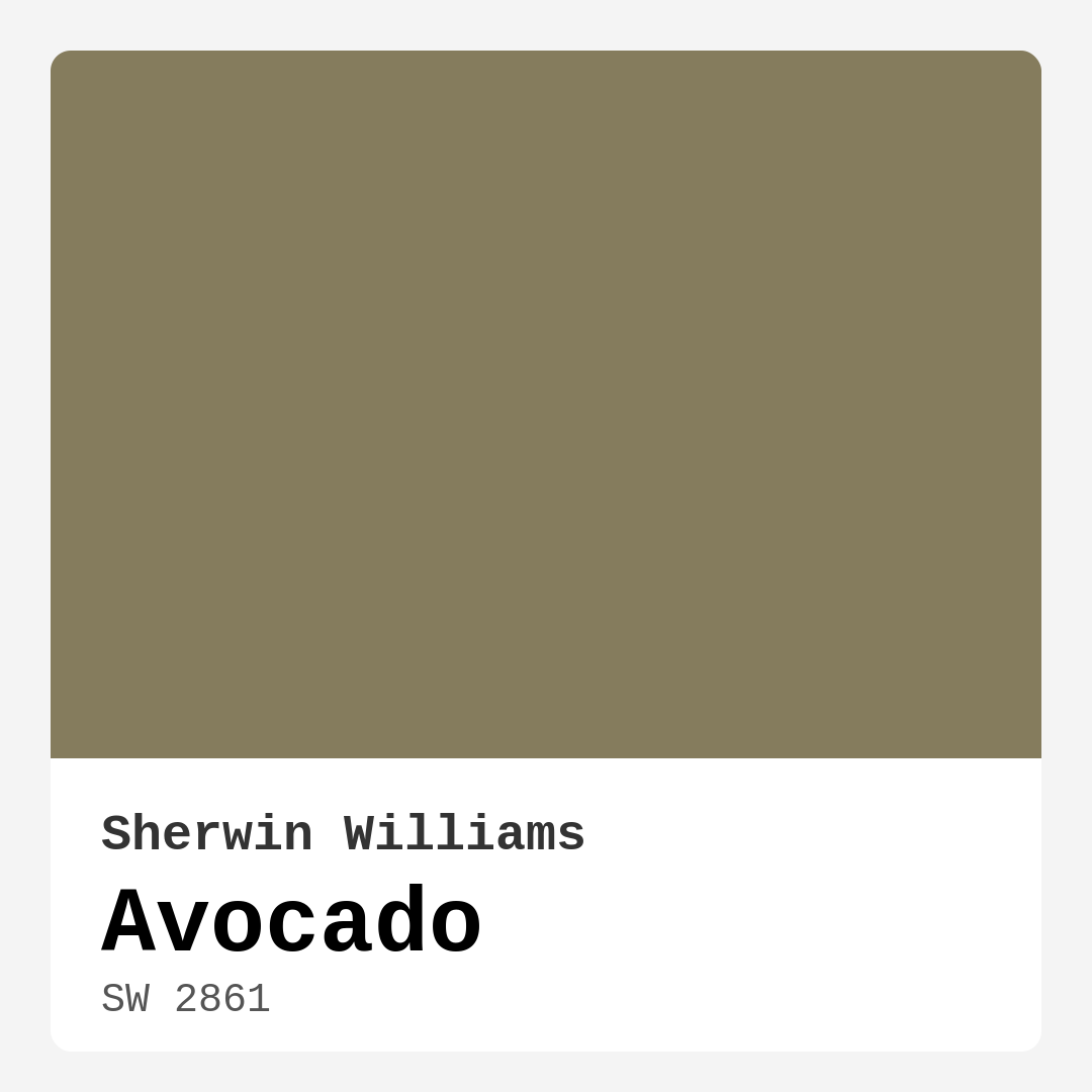 Avocado SW 2861 by Sherwin Williams