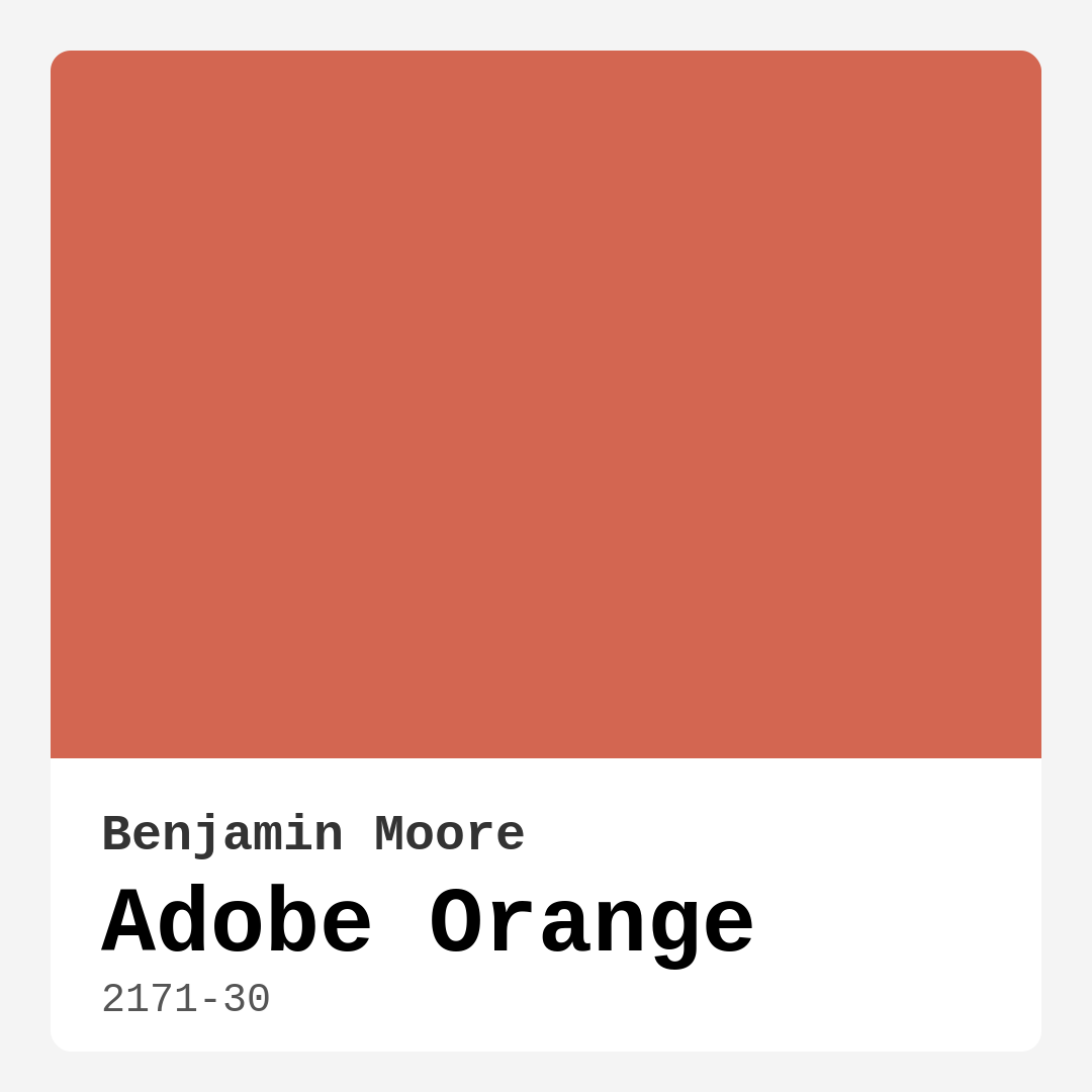 Adobe Orange 2171-30 by Benjamin Moore