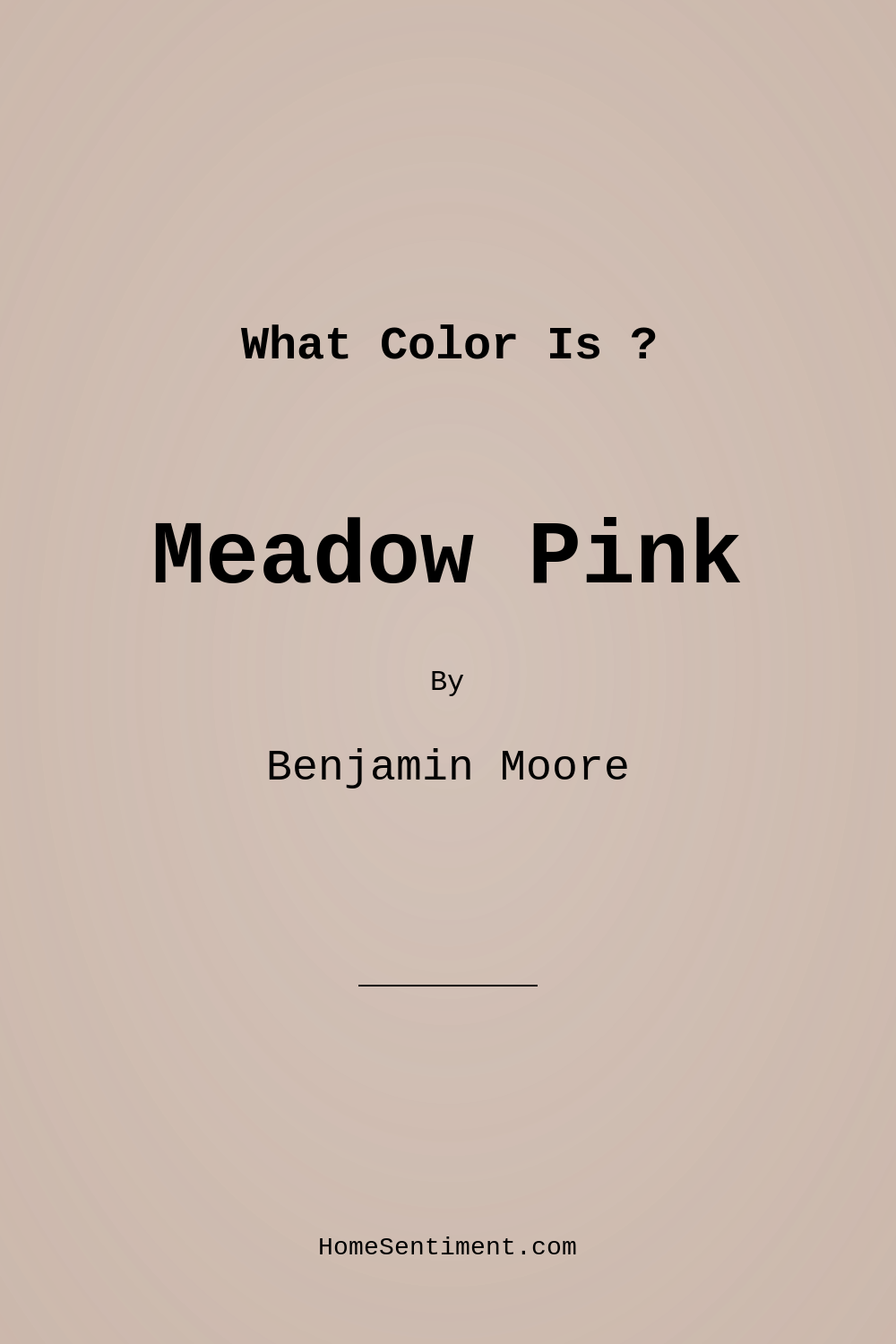 Meadow Pink 1011 by Benjamin Moore